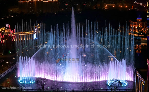 Fountain Supplier Oudoor Stone Garden Large Pool Dancing Water Music Molds Fountains with RGB Lights