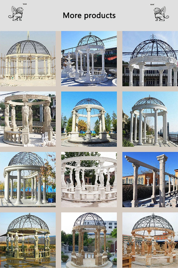 China Manufacture Western Wedding Decoration Marble Granite Gazebo Mgc-05