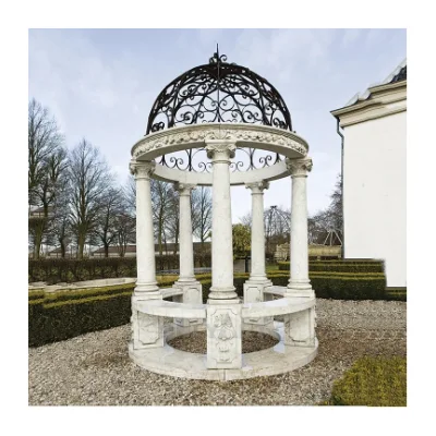 Gazebo de dôme de pavillon de pilier de colonne de marbre personnalisé de haute qualité