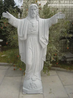 Granit/marbre sculpté à la main personnalisé, Sculpture religieuse du Christ, église catholique, jésus, pour décoration de jardin et de maison