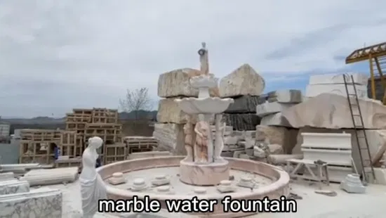 Produits en pierre d'extérieur grande fontaine d'eau en marbre naturel à 3 niveaux Graden